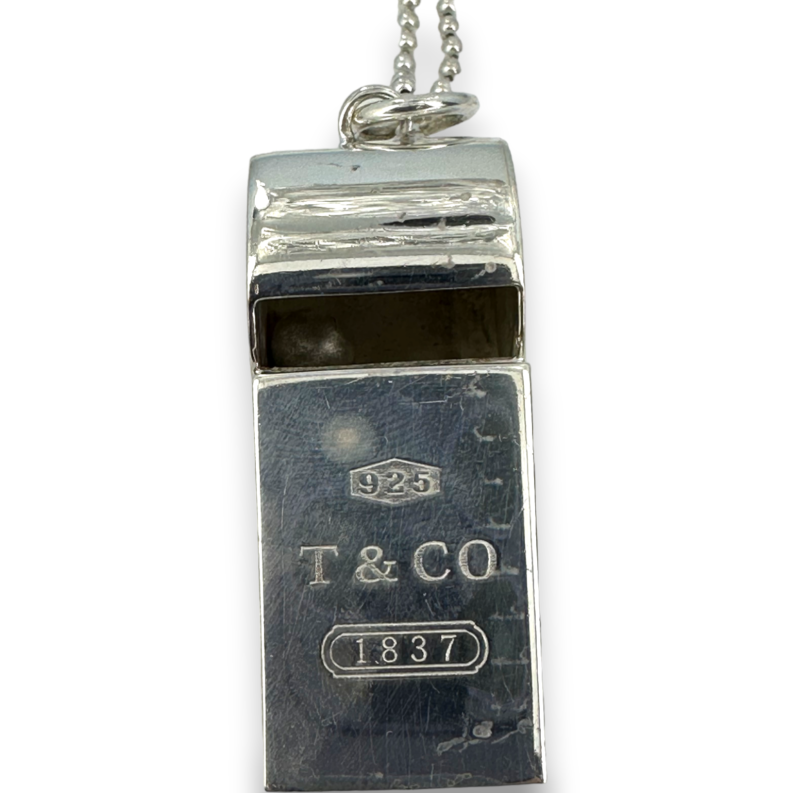 Tiffany & Co Coach Whistle Pendant 925 Sterling Silver Charm