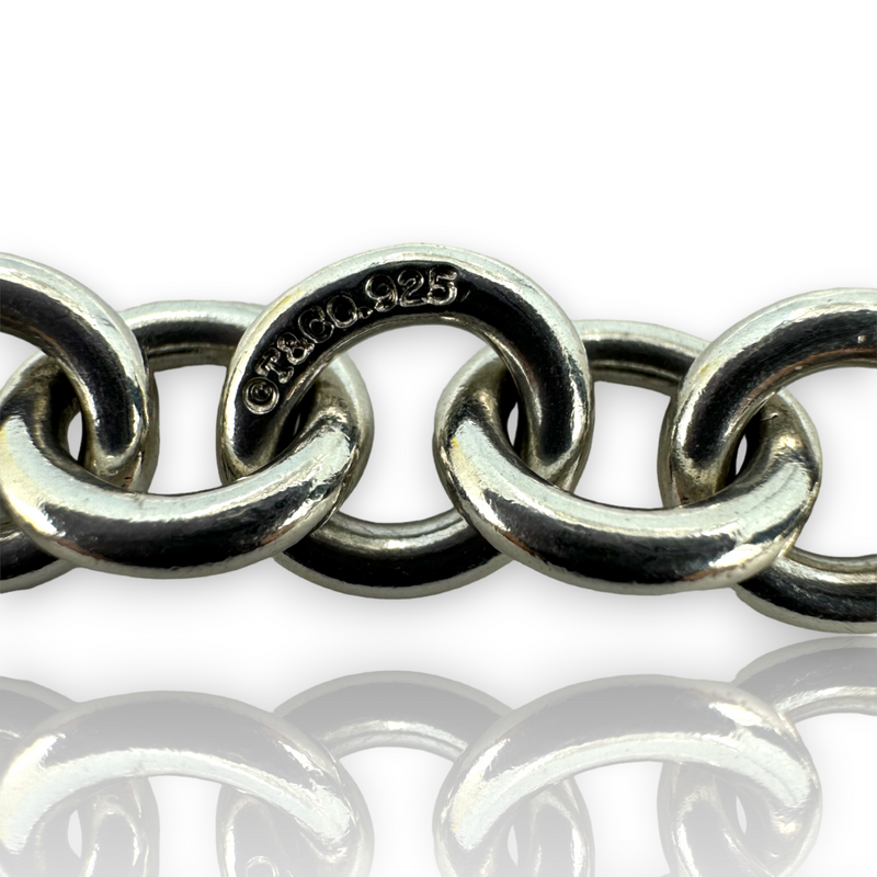 Tiffany & Co Return to Heart Charm Pendant 925 Sterling Silver Bracelet