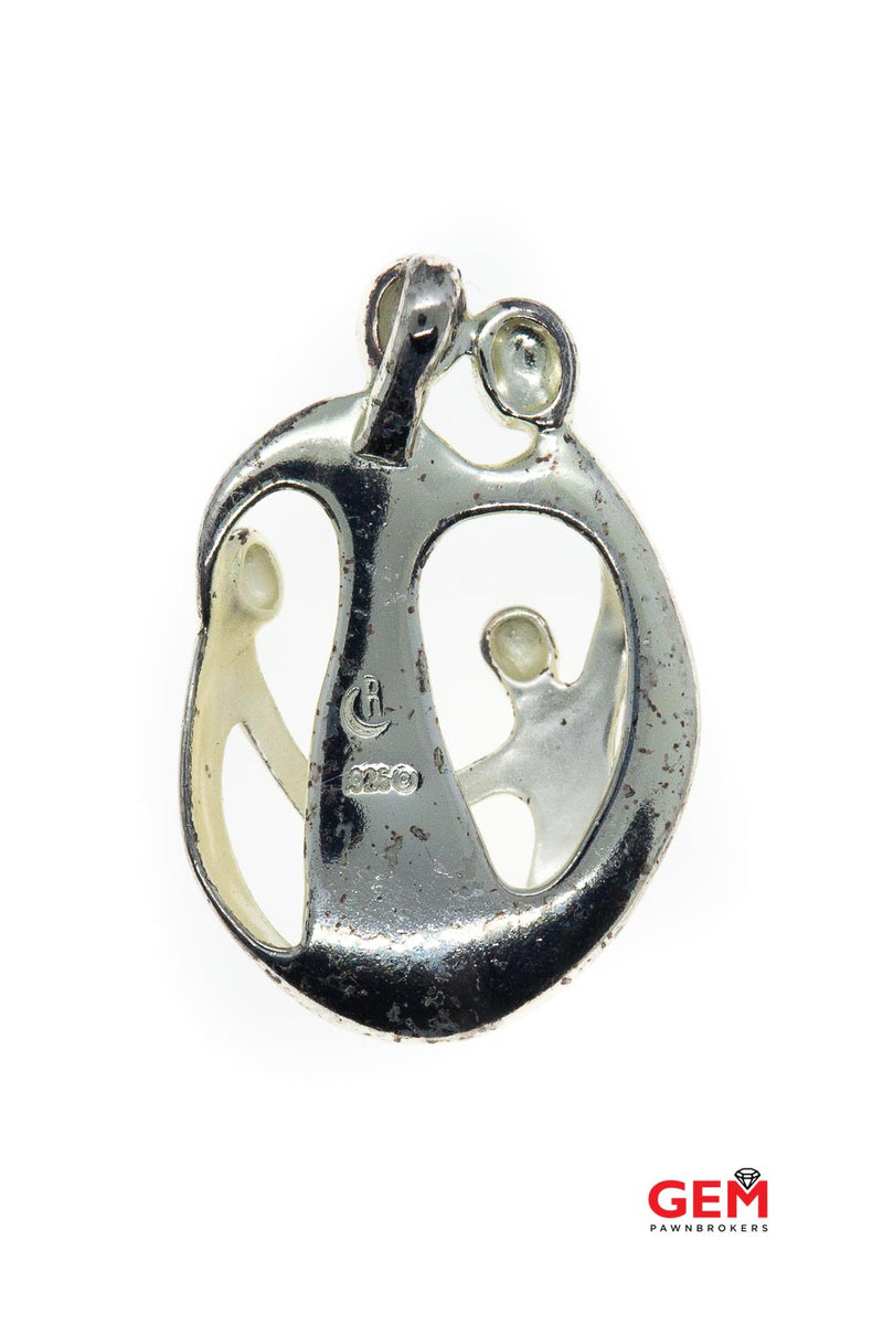 Strong Family Circle Bond Familia Love Parents Kids Charm Solid 925 Sterling Silver Pendant