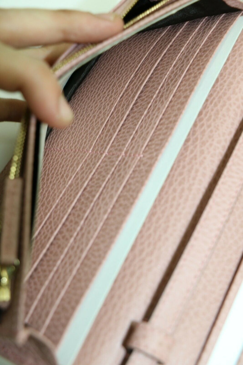 Gucci: Swing Pochette - 2way Shoulder Wallet / Shoulder Bag Calf - 368231 - Pink