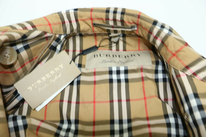 Burberry Antique Yellow Check Belted Rain Coat Size 4(US) 6(UK)