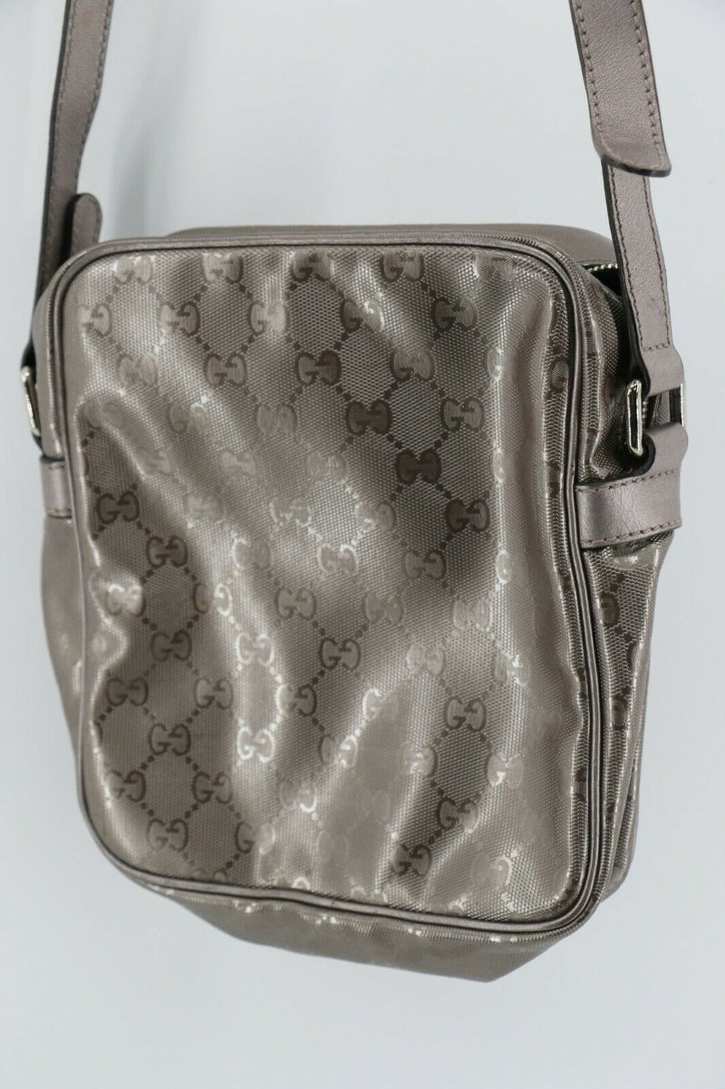 Gucci Imprime Monogram Shoulder Crossbody Bag Women's Purse Champagne