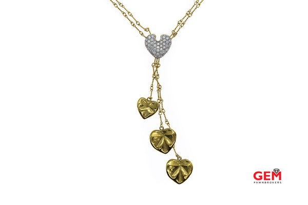 Torrini 14 KT Yellow Gold Diamond Heart Necklace