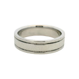 Tiffany & Co Together Men's Solid 950 Platinum 6mm Double Milgrain Band Ring Size 10