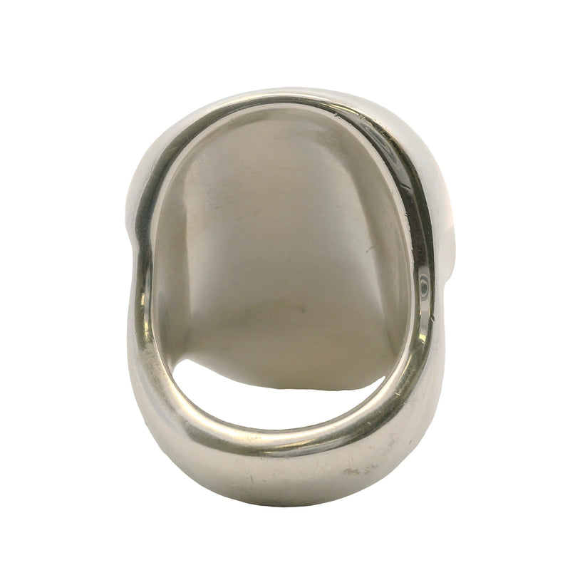 Large Solid 925 Sterling Silver 25.5g Skull Ring Made In Mexico Size 9