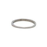 Solid 14kt White Gold and 0.42ctw Diamond Half-Eternity Wedding Band Ring Size 8