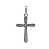 Gabriel & Co 14kt White Gold and Diamond Milgrain Cross Necklace Pendant