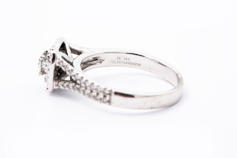 Zales Celebration Diamond Engagement Ring 14k 585 White Gold 0.65ctw Size 7.5