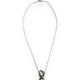 Tiffany & Co Sterling Silver Palmona Picasso Loving Heart 925 Sterling Silver Pendant Necklace