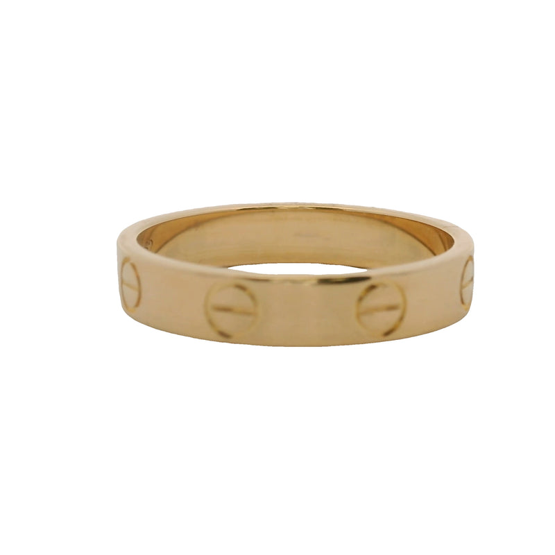 Cartier Solid 750 18kt Yellow Gold Small Model Love Ring Size 6 52