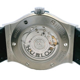 Hublot Classic Fusion Titanium 42mm Blue Dial Date Leather Rubber Watch 542.NX.7170.RX