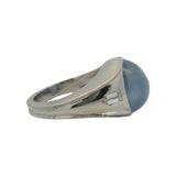 Vintage Solid Platinum 11.7ct Lavender Star Sapphire and Diamond Statement Ring Size 7