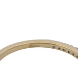 Dadwani Solid 14kt Yellow Gold and Diamond Half Eternity Band Ring Size 7
