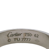 Authentic Cartier Classic Model 5.5mm Solid 18kt White Gold Love Ring