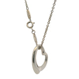 Tiffany & Co Elsa Peretti 925 Sterling Silver 22mm Open Heart Pendant On 16" Chain