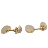 Antique 1920-30s 14kt Yellow Gold and Double Sided Cabochon MoonstoneFrench Cufflinks