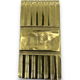 Vintage Tiffany & Co Art Deco Era Solid 14kt Yellow Gold Money Clip Monogrammed "MDG"