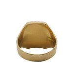 Gobbato Jewelry Solid 18kt Yellow Gold Replica of 1930s Deco Onyx Flat-Top Signet Ring Size 9.5 Made in Italy