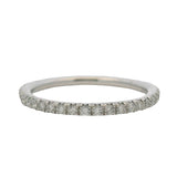 Solid 14kt White Gold and 0.50ctw Natural Diamond Wedding Eternity Band Ring Size 6.75