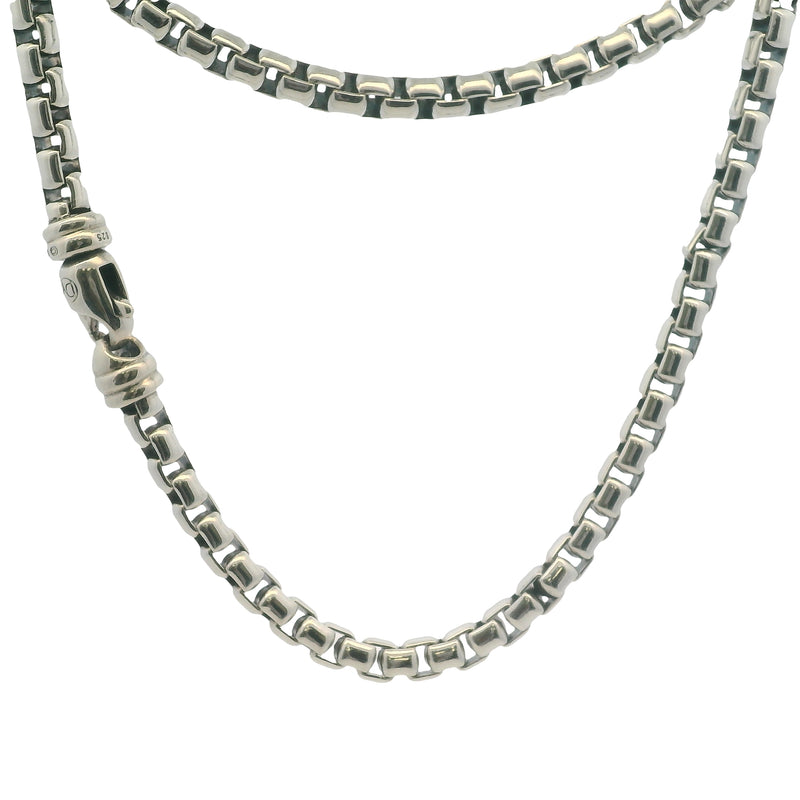 David Yurman Solid 925 Sterling Silver 5mm 22" Large Box Chain Necklace