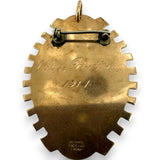 Edwardian Era 1914 Solid 14kt Rose Gold HOPE Medal Pendant/Brooch To Vera Rutter From Centralia High School