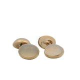Antique 1920-30s 14kt Yellow Gold and Double Sided Cabochon MoonstoneFrench Cufflinks
