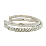 David Yurman Solid 925 Sterling Silver Crossover Two Row Cable Bracelet 6"
