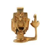 Vintage Solid 14kt Yellow Gold Dentist's Chair and Sink Moving Charm