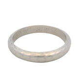 Antique c1927 Solid Platinum Wheat Pattern Wedding Band Stackable Ring Size 4.25