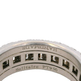 950 Platinum 3.22ctw Baguette Round Diamond Handmade Eternity Band Ring Size 5
