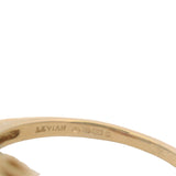 Le Vian Solid 14kt Yellow Gold Rhodolite Garnet and Brown and White Diamond Halo Cocktail Ring Size 7