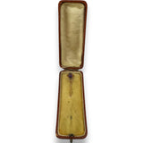 Antique Victorian 1890s 10kt Yellow Gold and Amethyst Stick Pin in Original Box Made in Germany