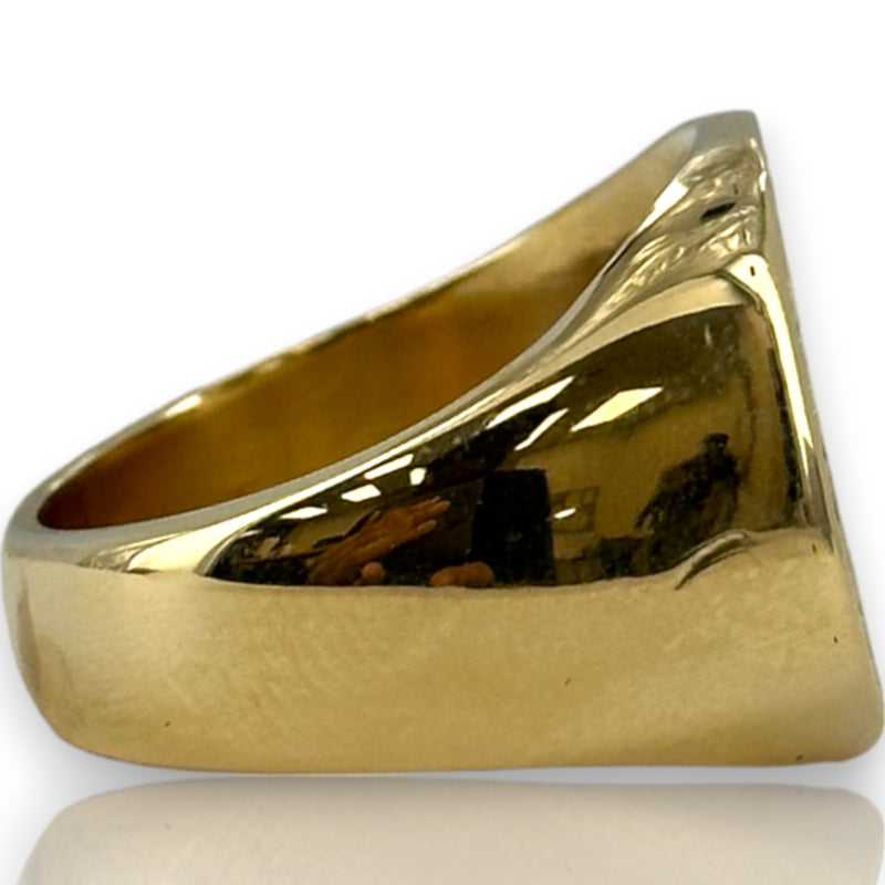 IB Goodman Vintage 1940s Mens 14kt Yellow Gold Signet Ring with Fillable Engraving