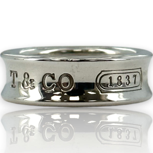 Vintage 1997 Tiffany & Co 1837 Collection Medium 6.8m Thick Band Ring
