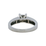 14kt White Gold 10 Princess Cut 0.82ctw Diamond Cluster Engagement Ring Size 7