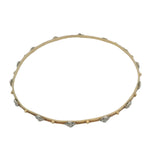 Armenta Solid 18kt Yellow Gold and Sterling Crivelli and Granulation Bangle Bracelet 7.75"
