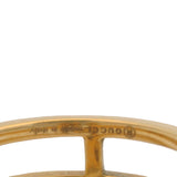 Gucci Italian Retired Solid 18kt Yellow Gold and Diamond GG Running Logo Ring Size 6