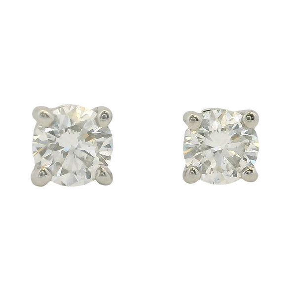 Tiffany & Co Solid 950 Platinum Solitaire 0.31ctw Diamond Stud Earrings