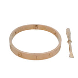 Custom Cartier 18kt Rose Gold 0.28ctw Diamond Screw Love Bracelet 17 Screwdriver