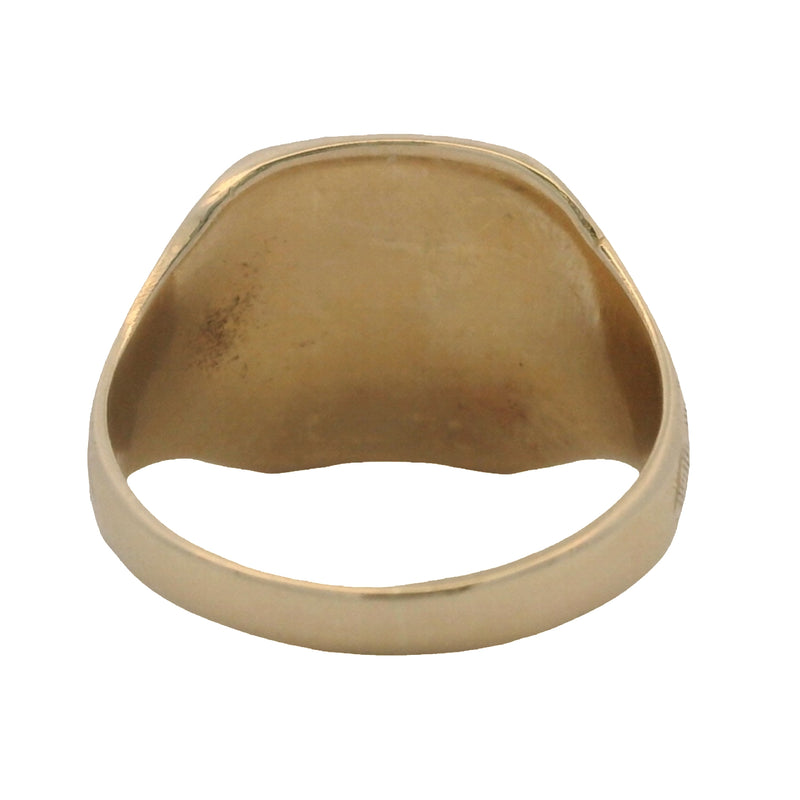 Vintage 1920-30s Solid 14kt Yellow Gold Engraved "MCE" Signet Pinky Ring Size 3