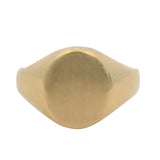 Solid 14kt Yellow Gold 14kt Yellow Gold Blank Oval Signet Ring Size 7