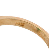 Vintage 14kt Yellow Gold Marquise Cabochon Chrysoprase Navette Ring Sz 5.75