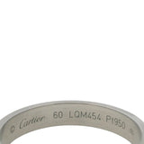 Cartier 1895 Solid 950 Platinum 4mm Wide Wedding Band Stackable Ring Size 9.25