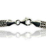 Didae Shablool 1980s 925 Sterling Silver and 14kt Yellow Gold Herringbone Chain 18" Medal Necklace Made in Israel