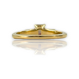 Bi-Color Tourmaline Emerald Cut Cocktail 14k 585 Yellow Gold Ring Size 5.5
