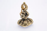 Victorian Quartz Non Carved Intaglio Charm 925 Sterling Silver Fob Seal Pendant