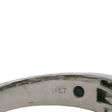 Vera Wang Love Solid 14kt White Gold 7mm Band with 0.5ct Flush-Mount Black Diamond Size 10.5