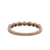 Solid 10kt Rose Gold and 0.11ctw Diamond Accent Wedding Band Ring