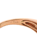 LeVian Solid 14kt Rose Gold Smoky Quartz and Diamond Cocktail Ring Size 8
