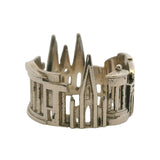 925 Sterling Silver Gothic Edinburgh Cityscape Ring by Shekht Size 6.5